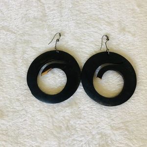 Wooden Asymmetrical Earrings